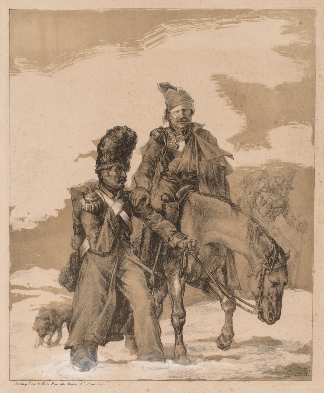 Återvända från Ryssland av Theodore Gericault