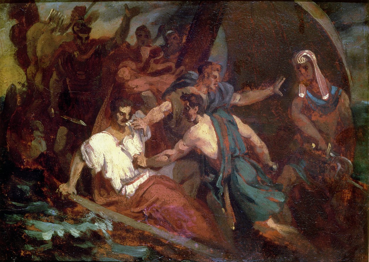 Uppror på ett segelfartyg av Theodore Gericault