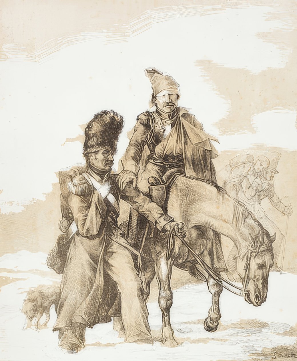 Retur från Ryssland (Retour de Russie). 1818 av Theodore Gericault