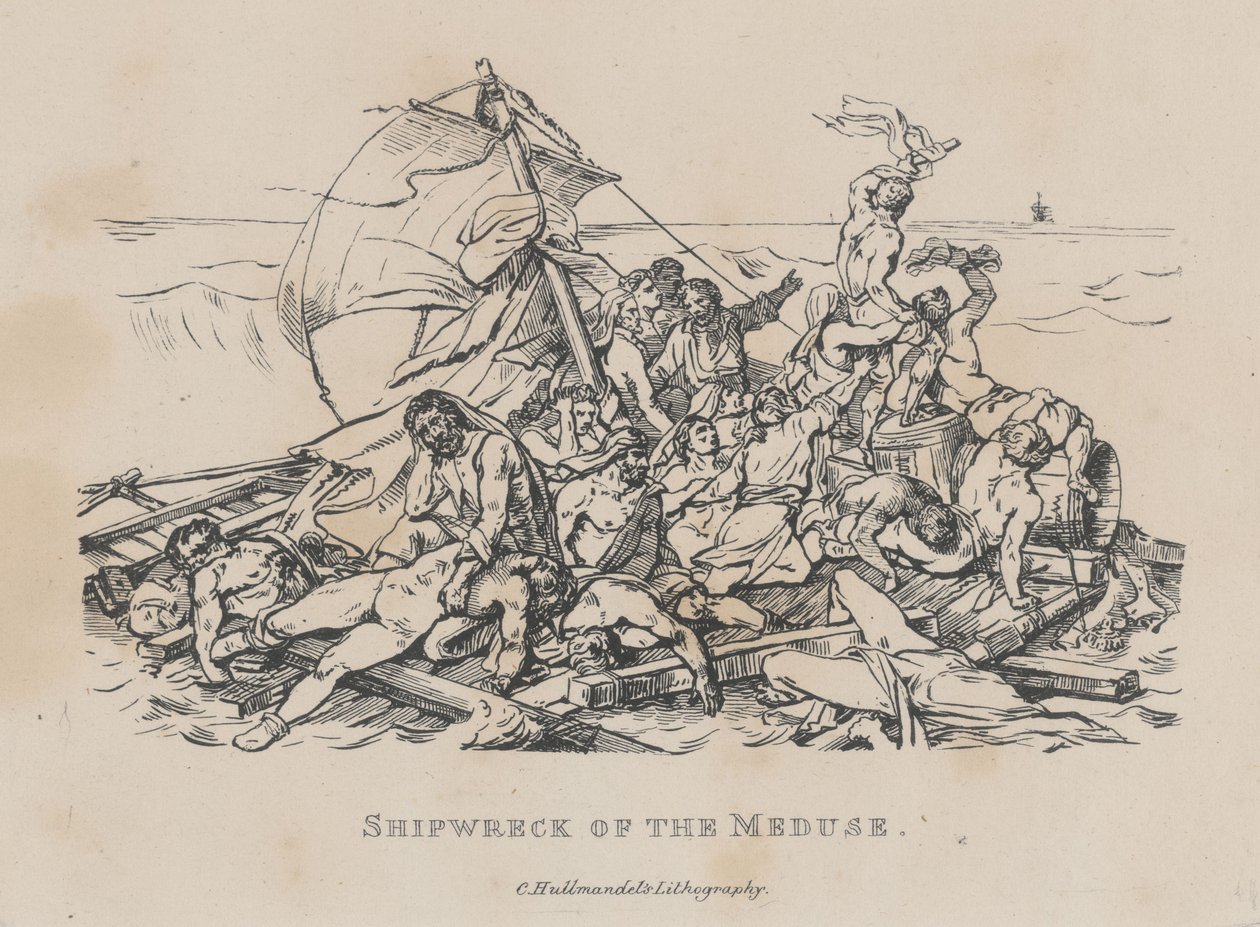 Medusas skeppsbrott (La Radeau de la Méduse) av Theodore Gericault
