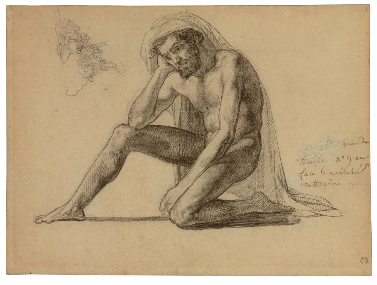 Studera för fadern i Medusas flotte av Theodore Gericault