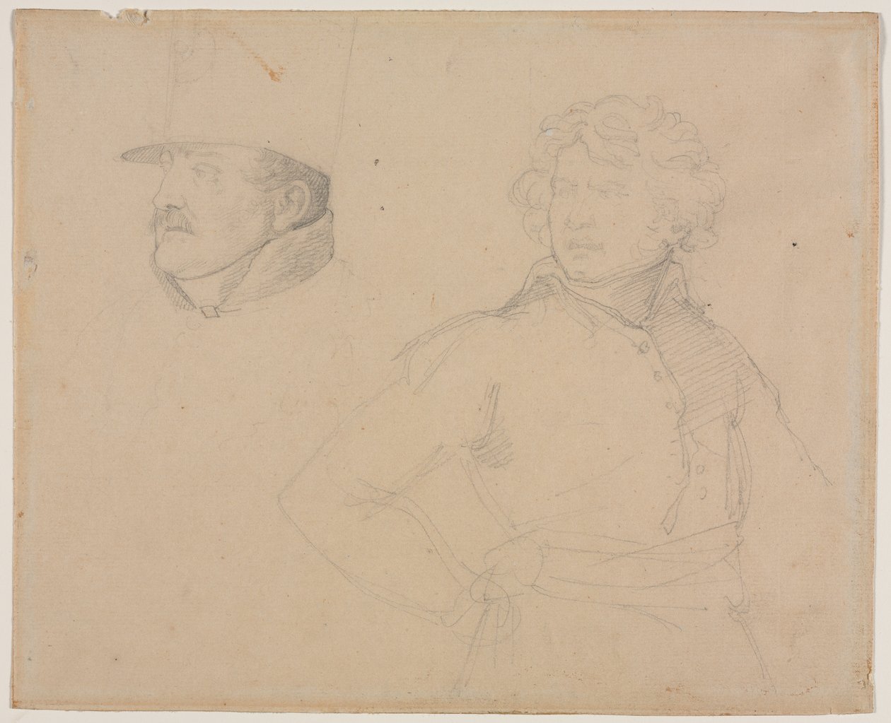 Studie av två soldater av Theodore Gericault