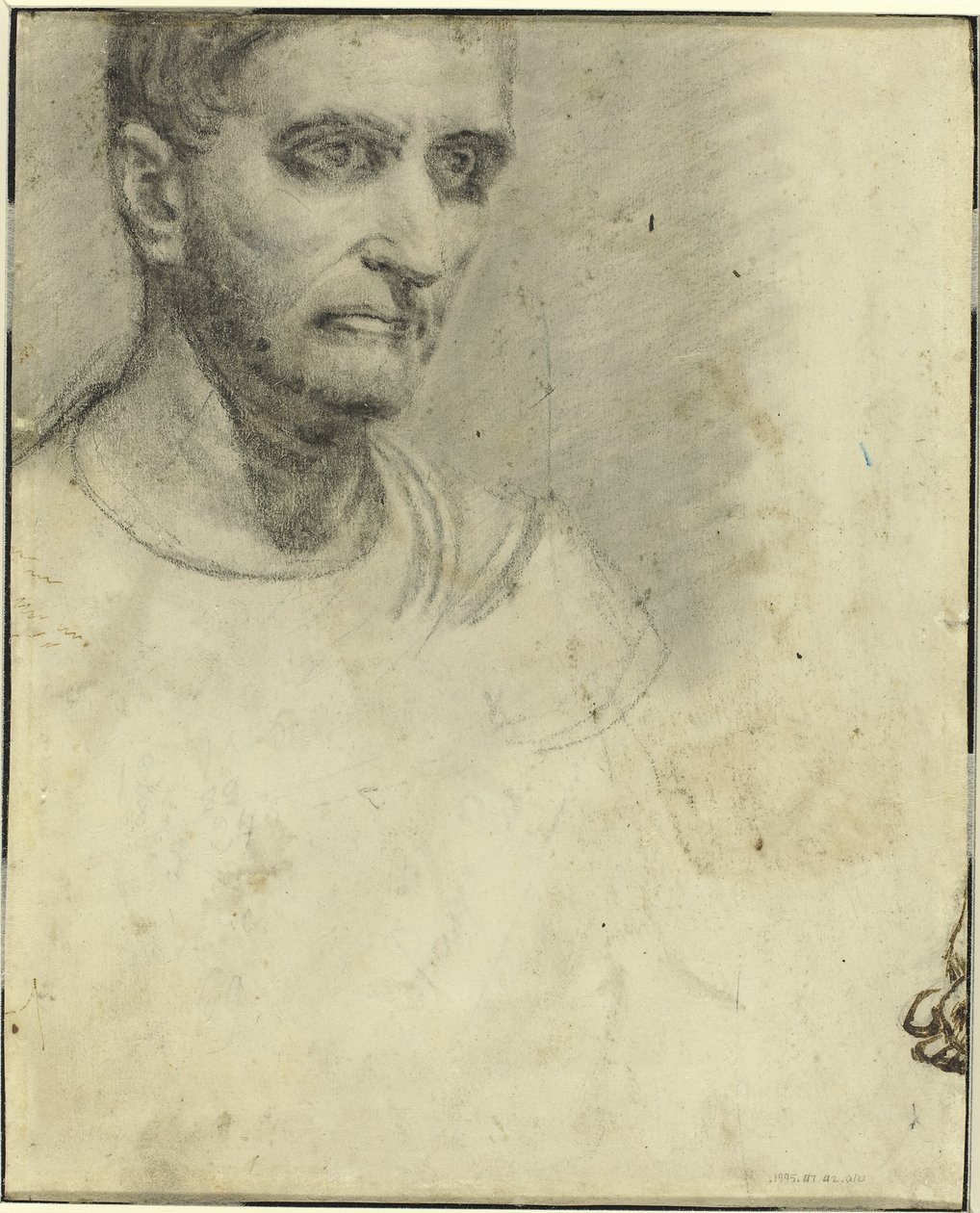 Studie av en man [verso] av Theodore Gericault