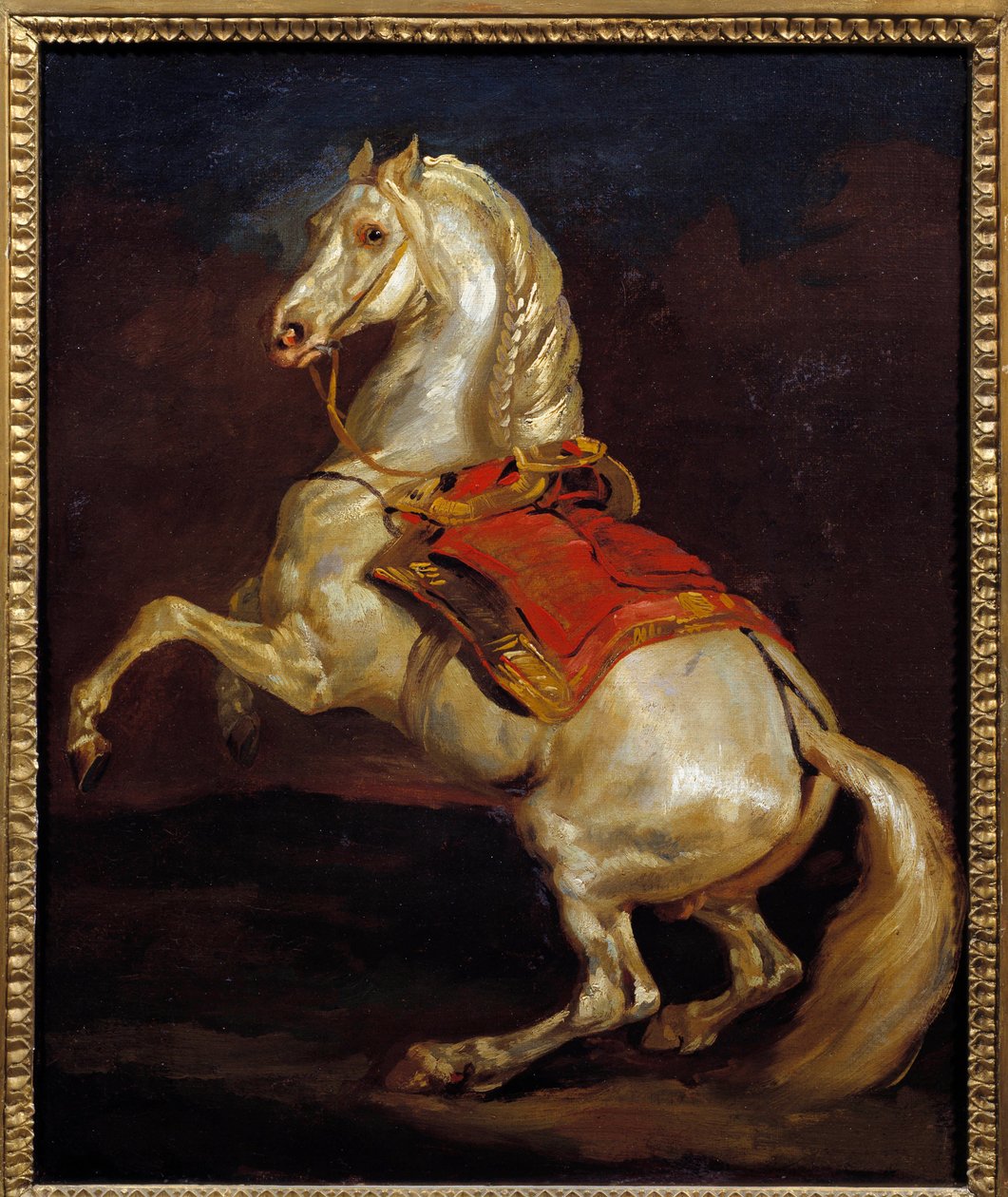 Tamerlan häst. Målning av Theodore Gericault (1791-1824) av Theodore Gericault
