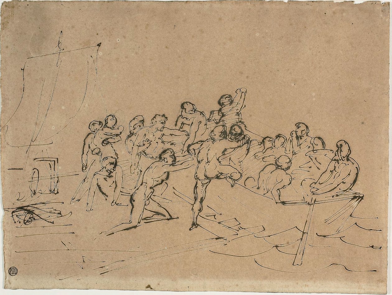 Räddningen av de överlevande från Medusas flotte av Theodore Gericault