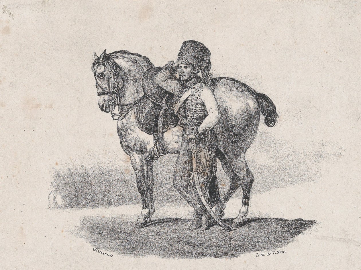 Husardernas trumpet, 1823. av Theodore Gericault