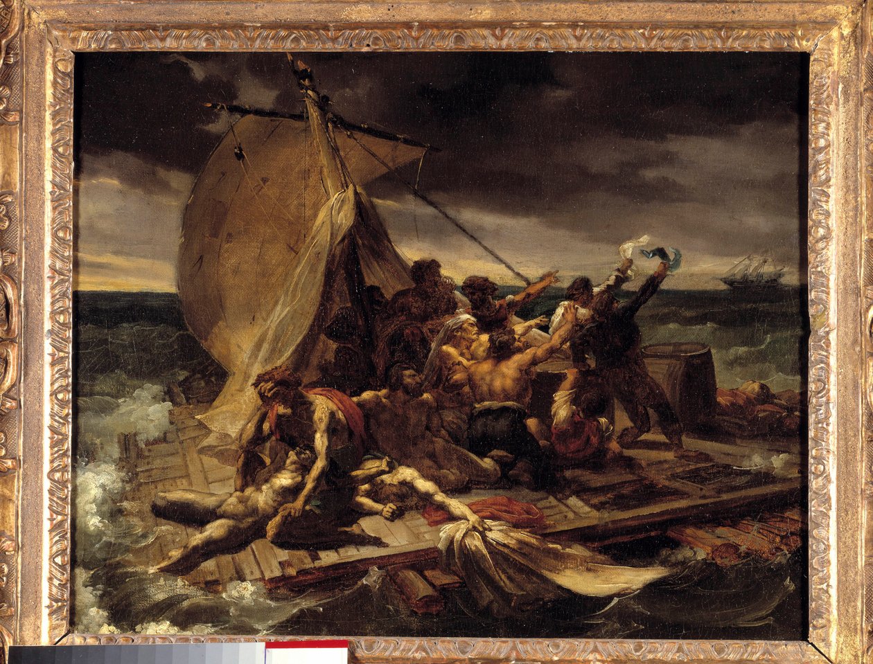 Flotten av Meduse Premiere skisser. Målning av Theodore Gericault (1791-1824). Dämpa. 0,37 X 0,46 m. av Theodore Gericault