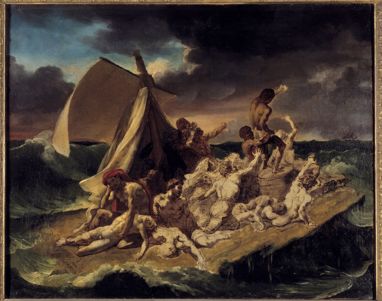 Flotten av Meduse Sketch. Målning av Theodore Gericault (1791-1824). 1816 Sön. 0,65 X 0,83 m. av Theodore Gericault