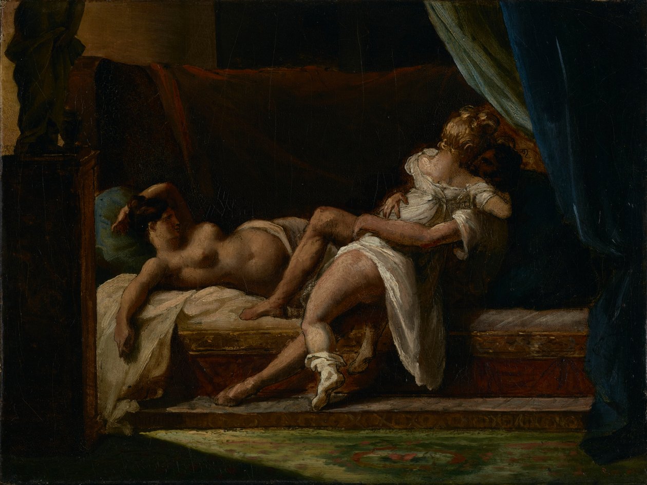 Tre älskande, 1817-20 av Theodore Gericault