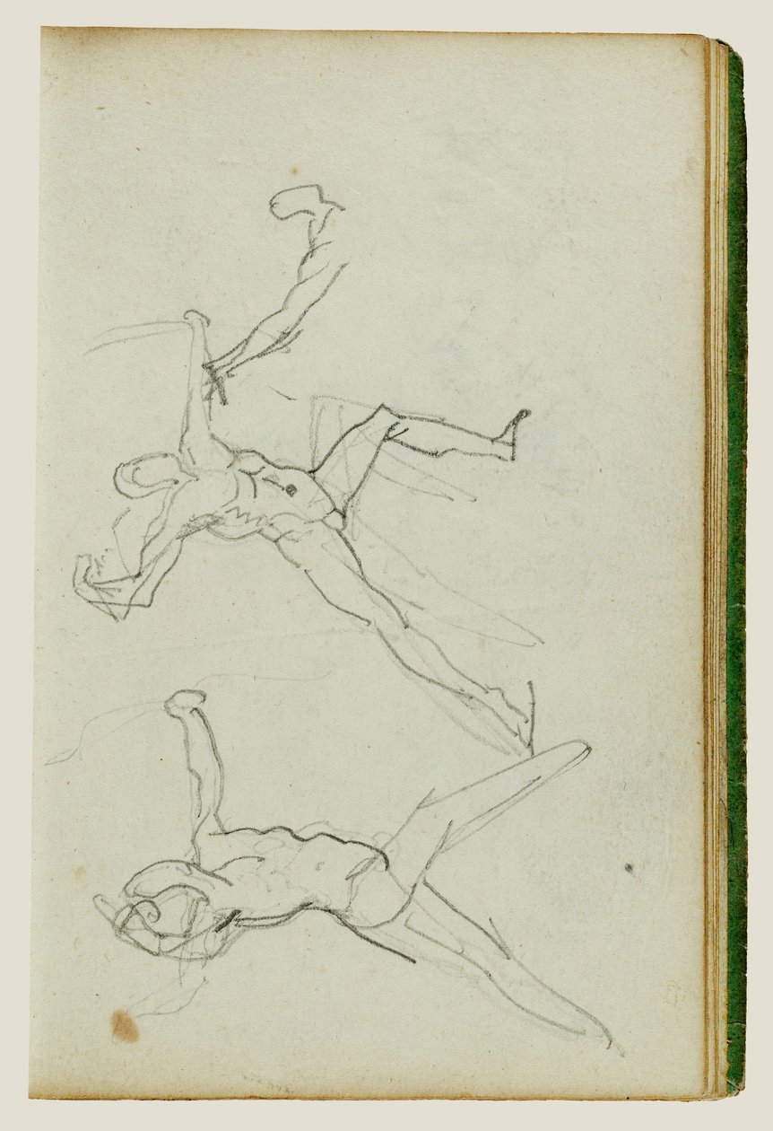 Tre studier av en bågskytt av Theodore Gericault