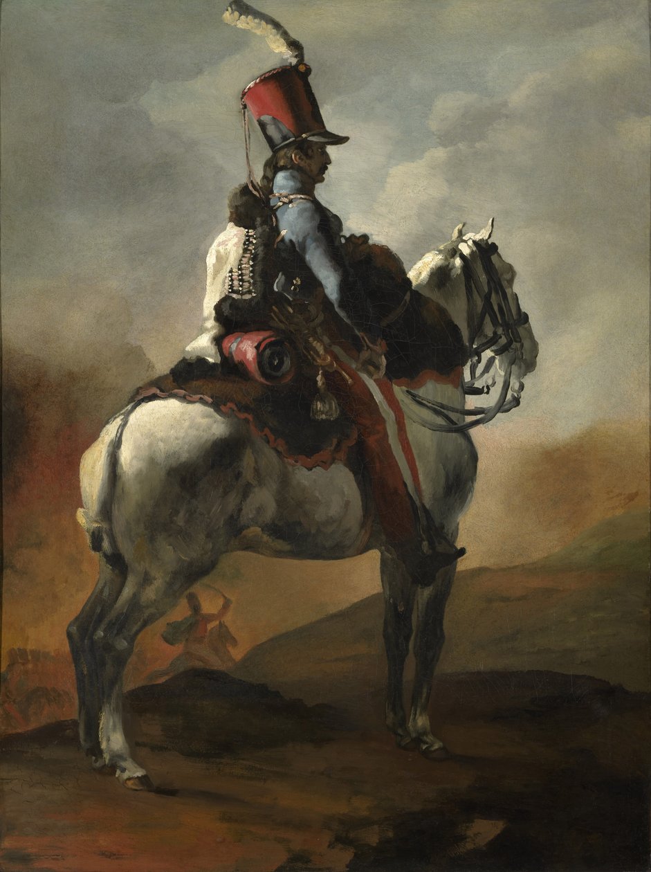 Husarernas trumpetare, ca 1815-20 av Theodore Gericault