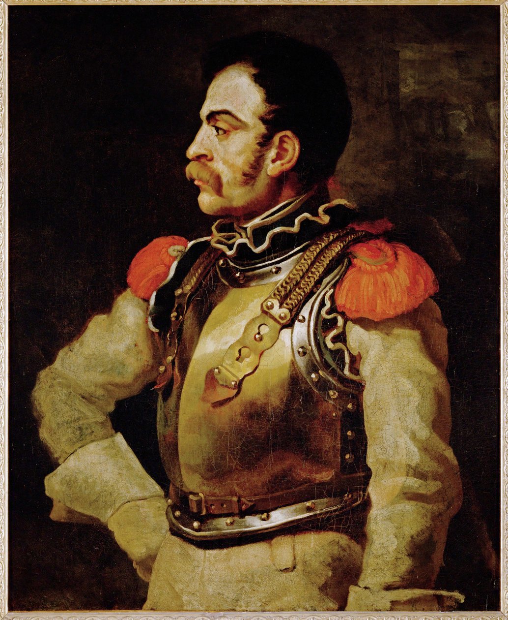 Un carabinier- en karabinjär, en italiensk polisman ... av Theodore Gericault