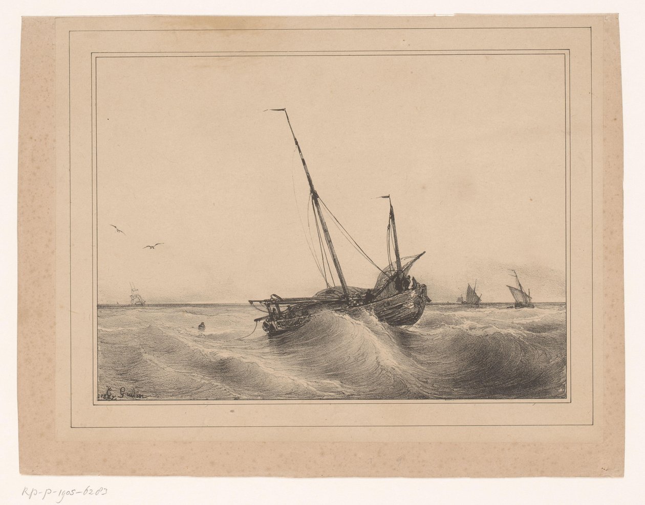 havsbild av Theodore Gudin