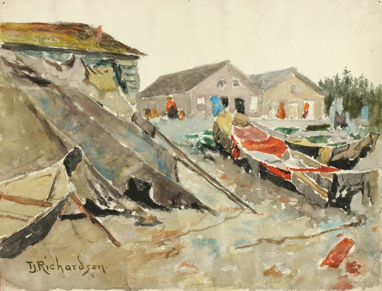 Torkning av filtar över kanoter av Theodore J. Richardson