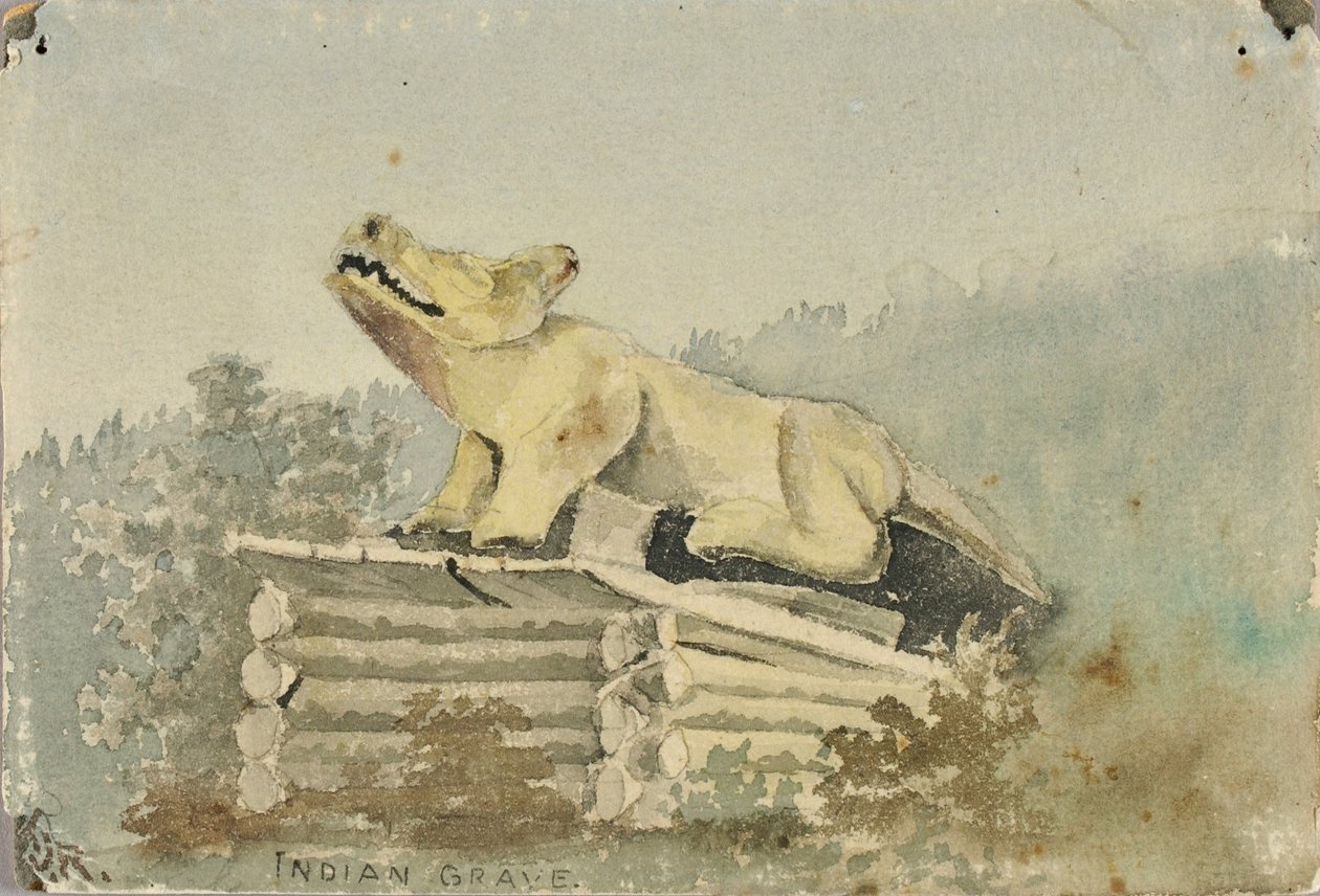 Indianernas grav. Vargtotem över medicinmannens grav, Wrangell av Theodore J. Richardson