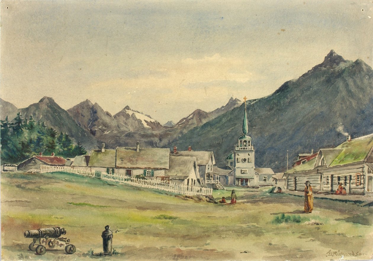 Lincoln Street, Sitka, 1887 av Theodore J. Richardson