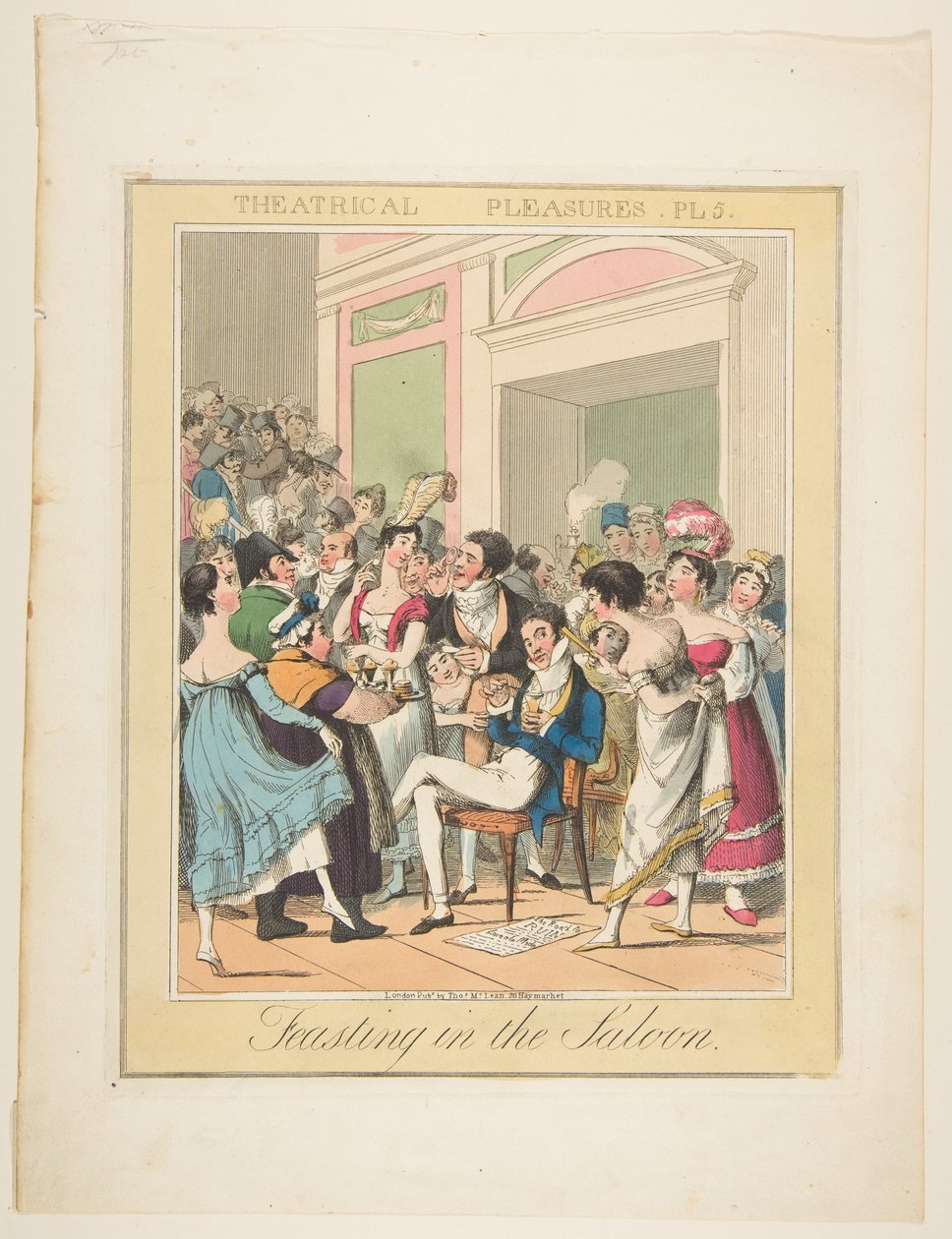 Teatrala nöjen, tavla 5: Fest i salongen, ca. 1835. av Theodore Lane