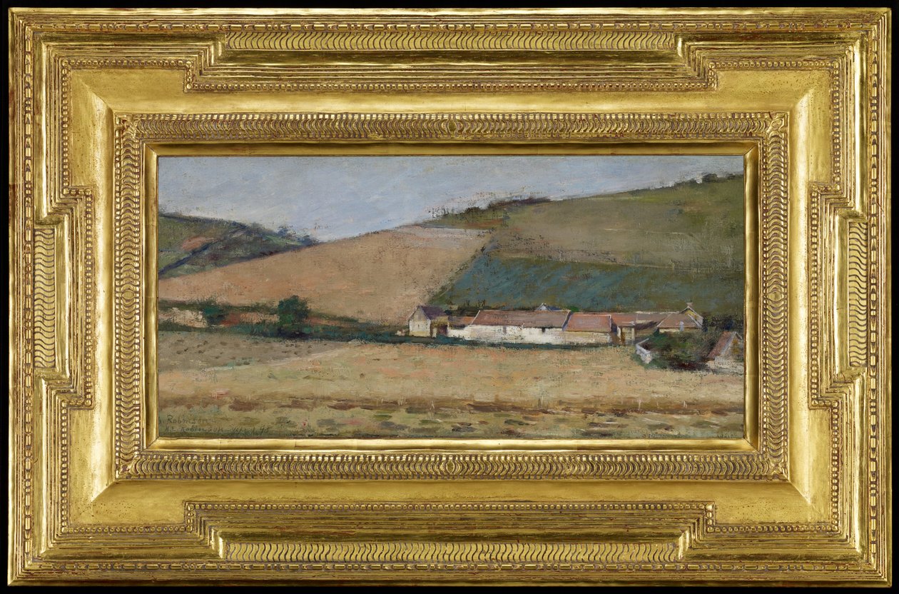 Gård bland kullar, Giverny av Theodore Robinson