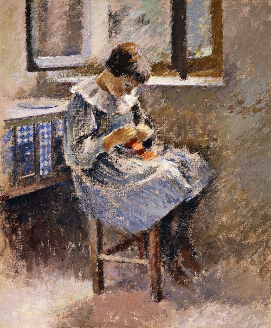 Tjejsömnad, ca 1886 av Theodore Robinson
