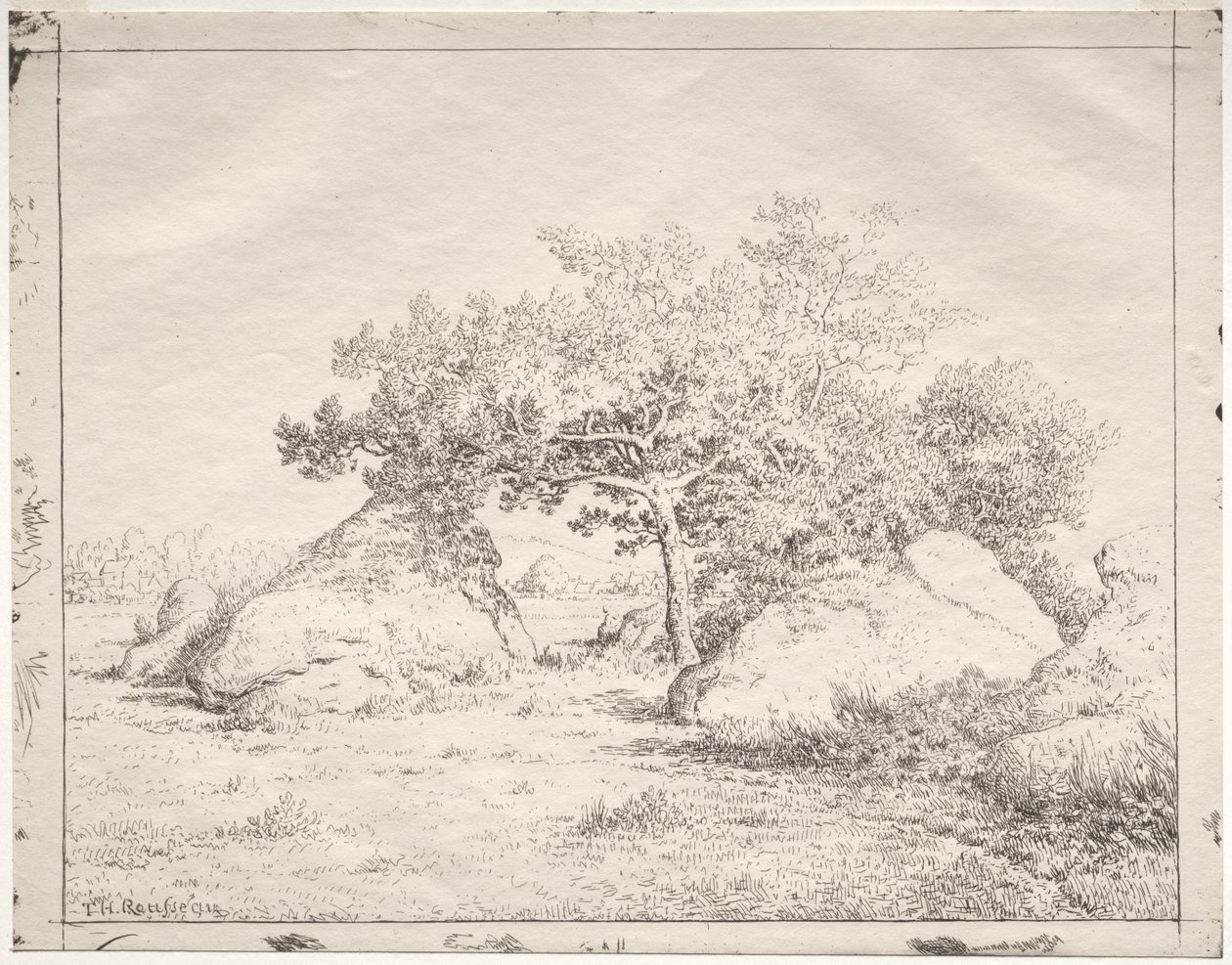 Körsbärsträd på Blau av Theodore Rousseau
