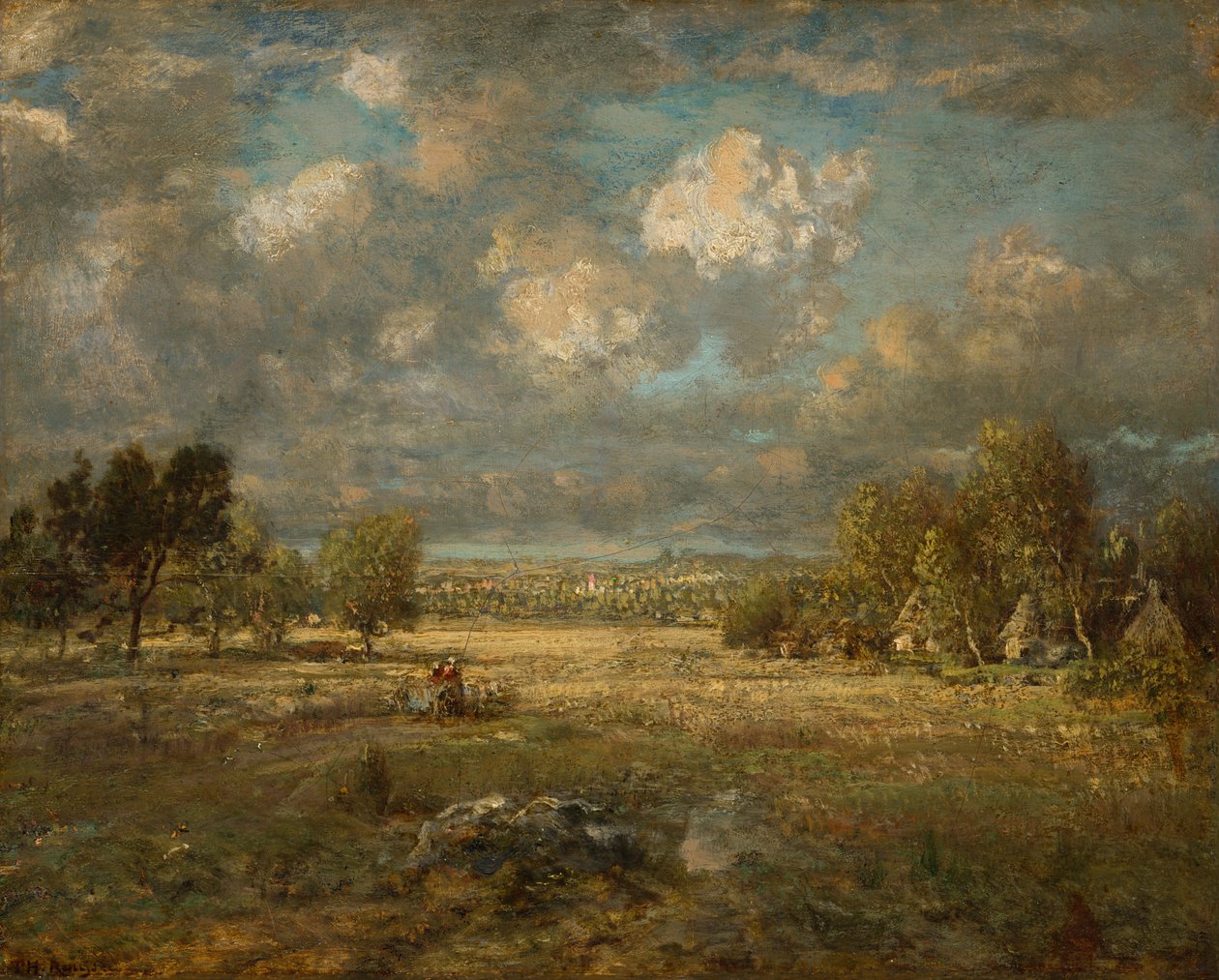 Landsbygden i Picardie, 1860. av Theodore Rousseau