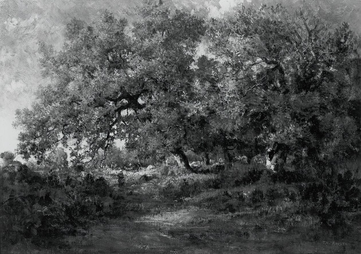 Landskap, c. 1860. av Theodore Rousseau