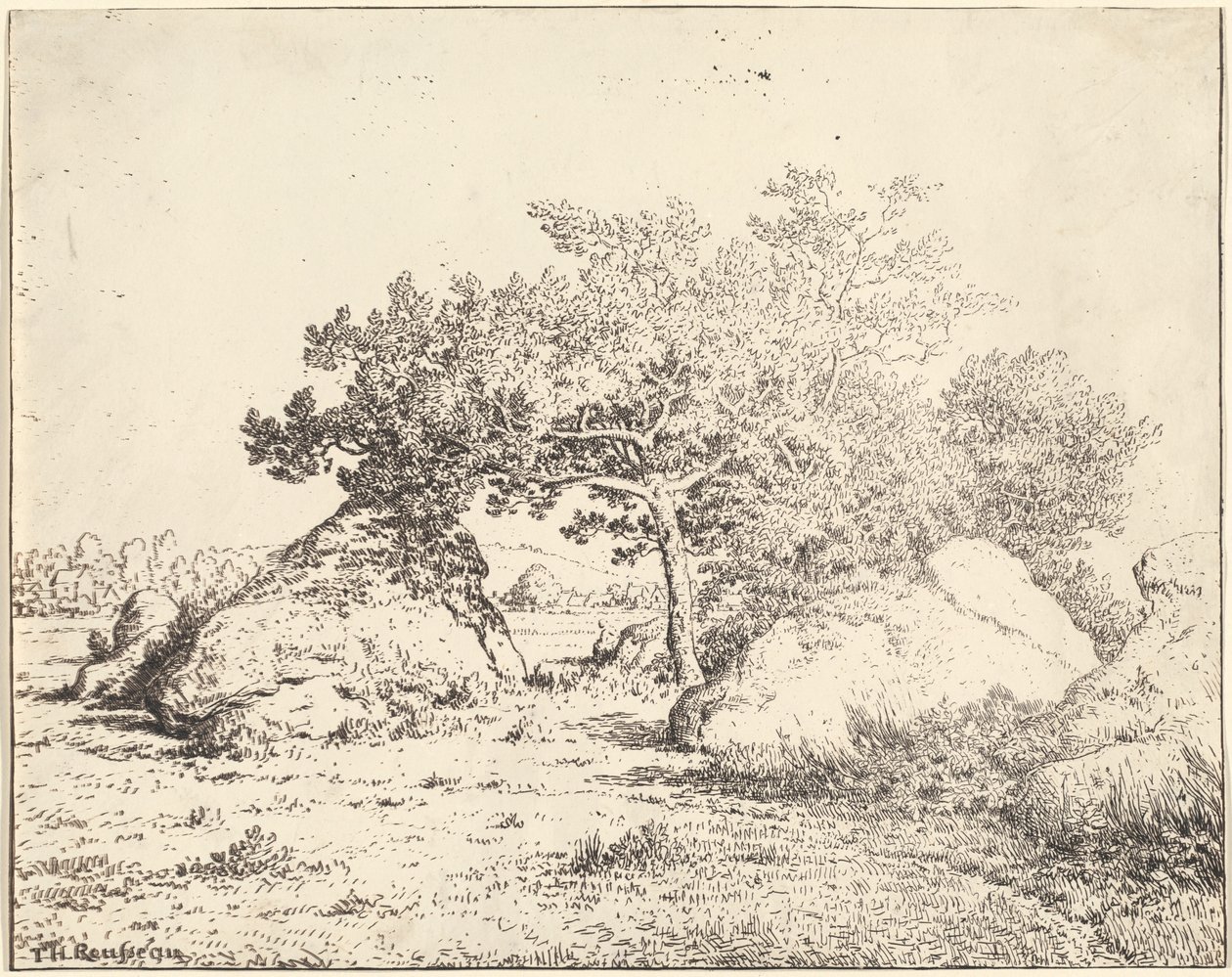 Växtens körsbärsträd i Biau av Theodore Rousseau