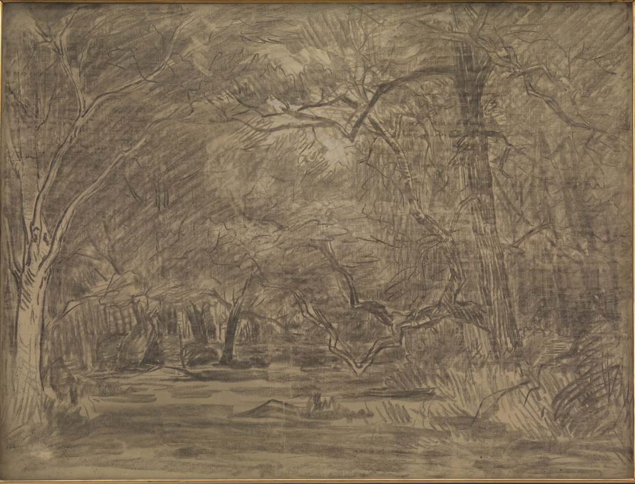 Det inre av en skog av Theodore Rousseau
