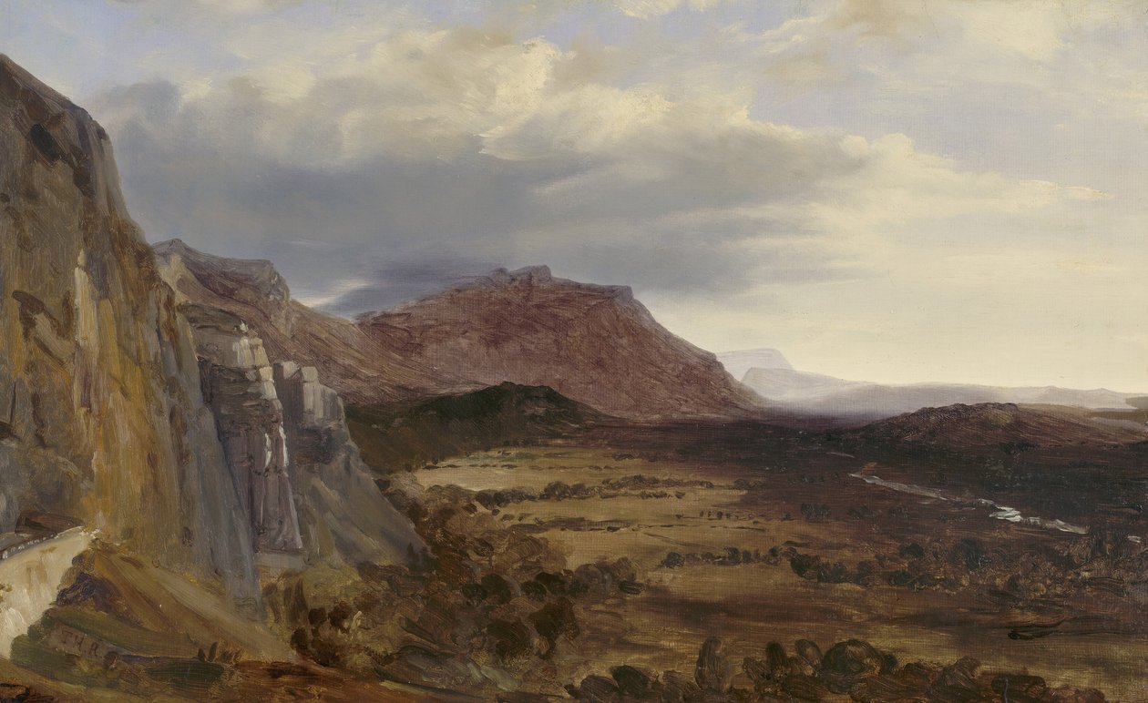 Utsikt över Saleve, nära Genève, 1834 av Pierre Etienne Theodore Rousseau