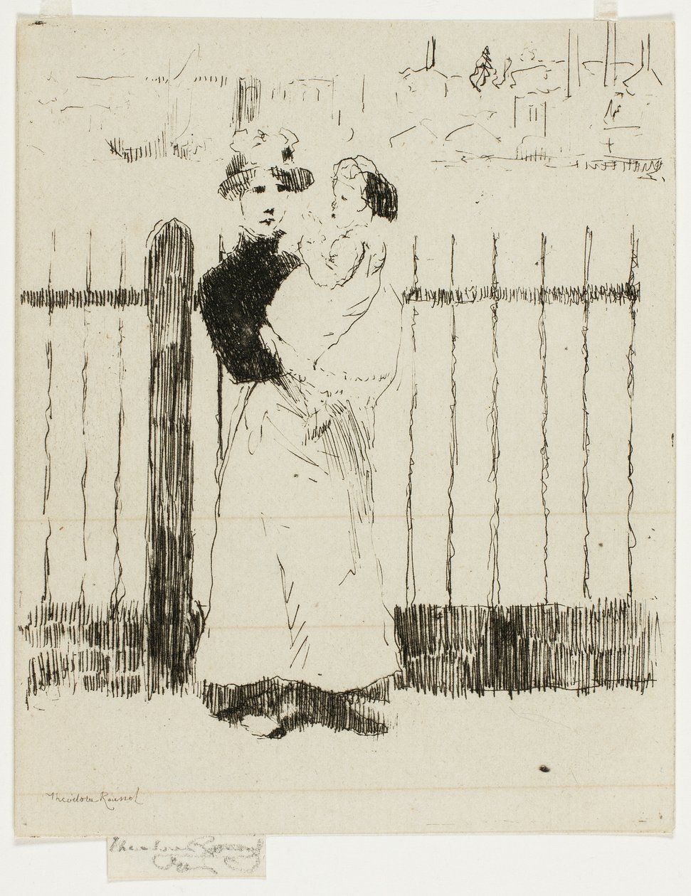 Emma och hennes bebis, Chelsea Embankment av Theodore Roussel