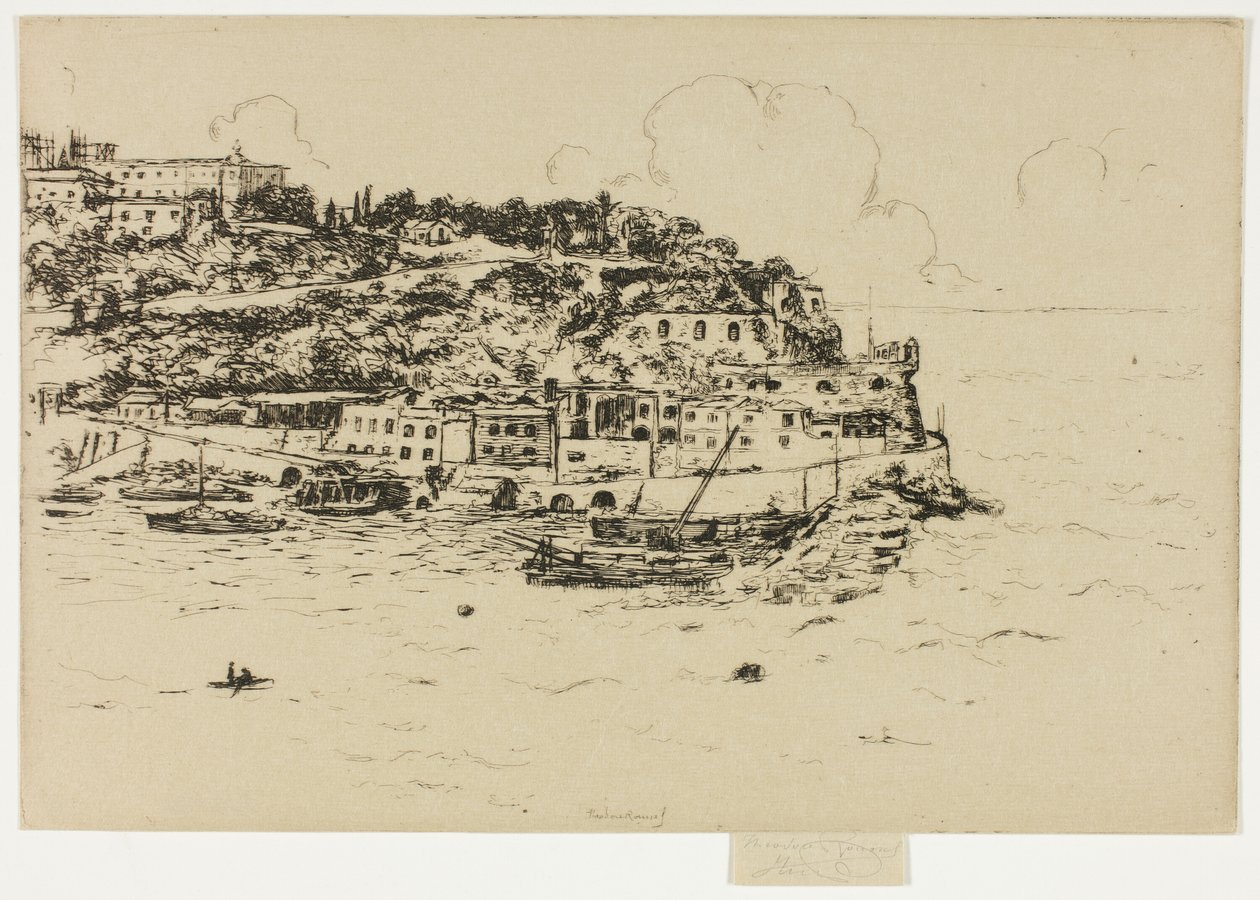 Monaco från La Condamine, Monte Carlo av Theodore Roussel