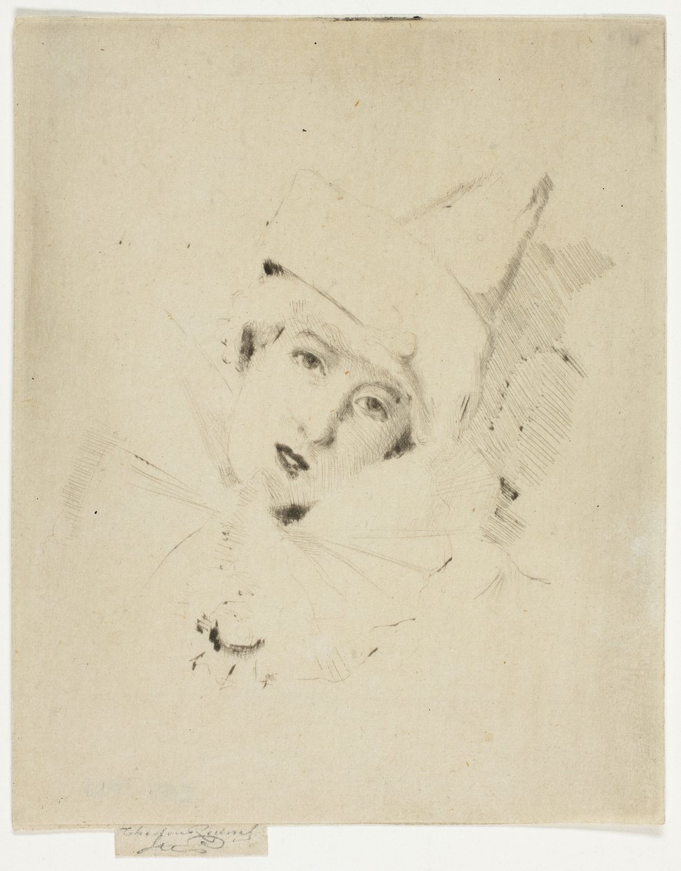 Pierrot, Porträtt av damen A.C. av Theodore Roussel