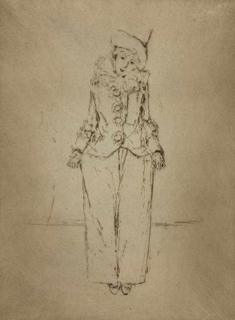 Pierrot en Pied, Porträtt av damen A.C. av Theodore Roussel