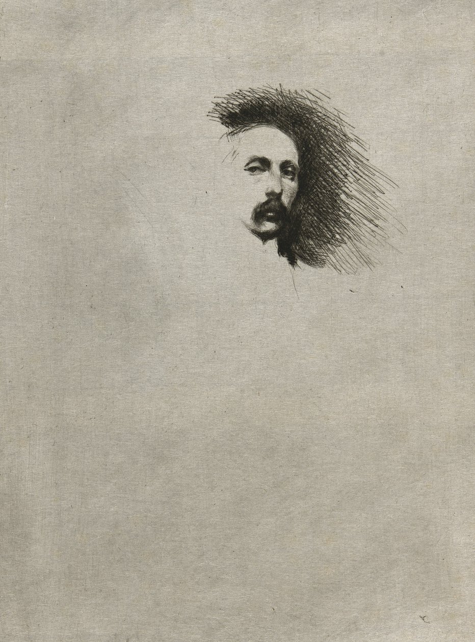 Porträtt av Basil Gotto (svartvit version) av Theodore Roussel
