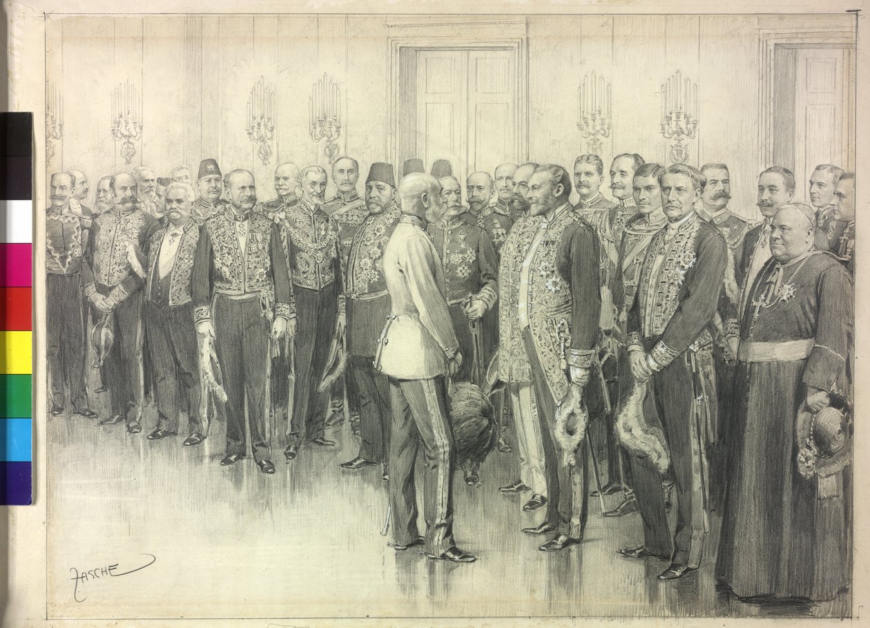 Kejsaren samtalar med den tyske ambassadören Philpp zu Eulenburg-Hertefeld av Theodore Zasche