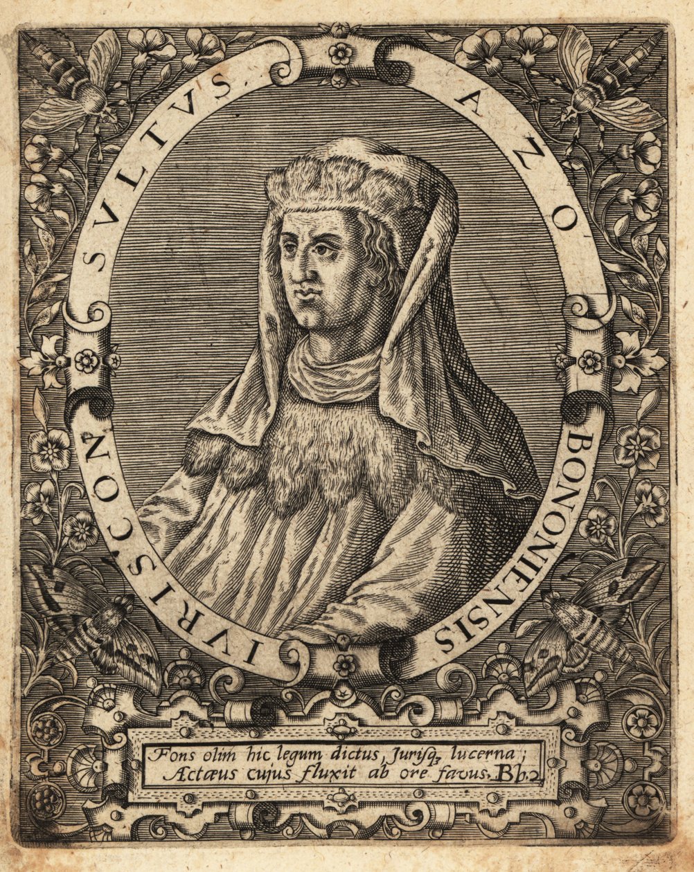 Azo av Bologna, fl. 1150-1230, italiensk jurist. av Theodore de Bry