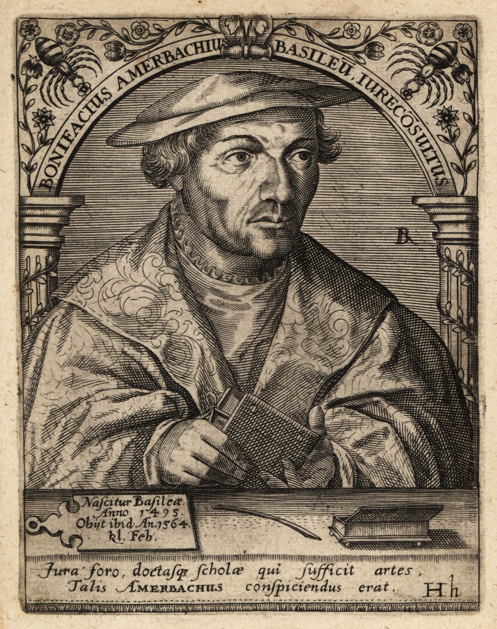 Bonifatius Amerbach av Theodore de Bry