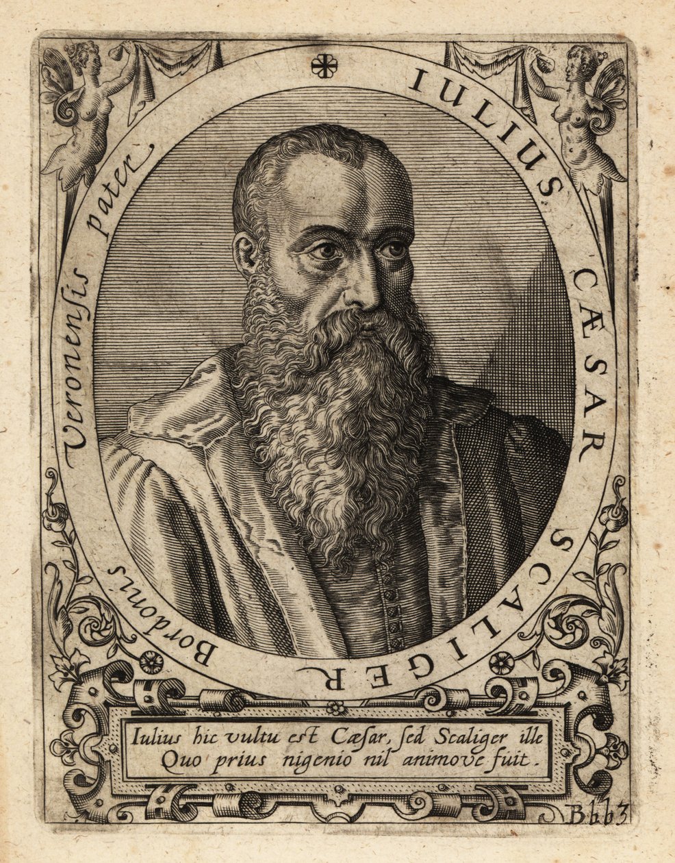 Giulio Cesare della Scala, italiensk forskare. av Theodore de Bry