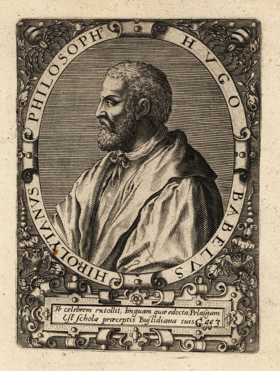 Hugues Babet, fransk filosof. av Theodore de Bry