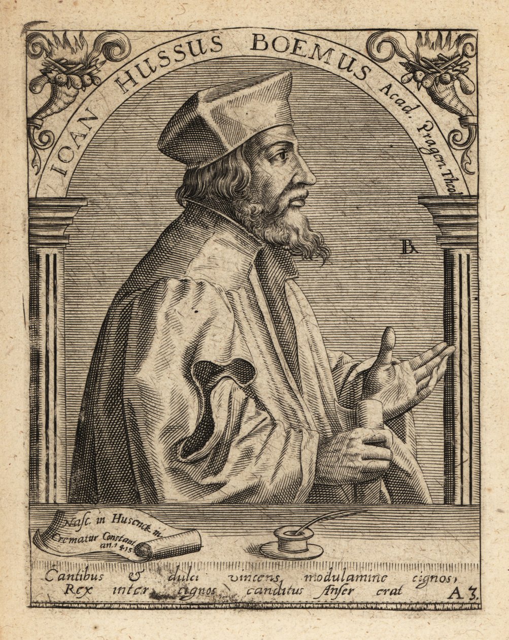 Jan Hus av Theodore de Bry