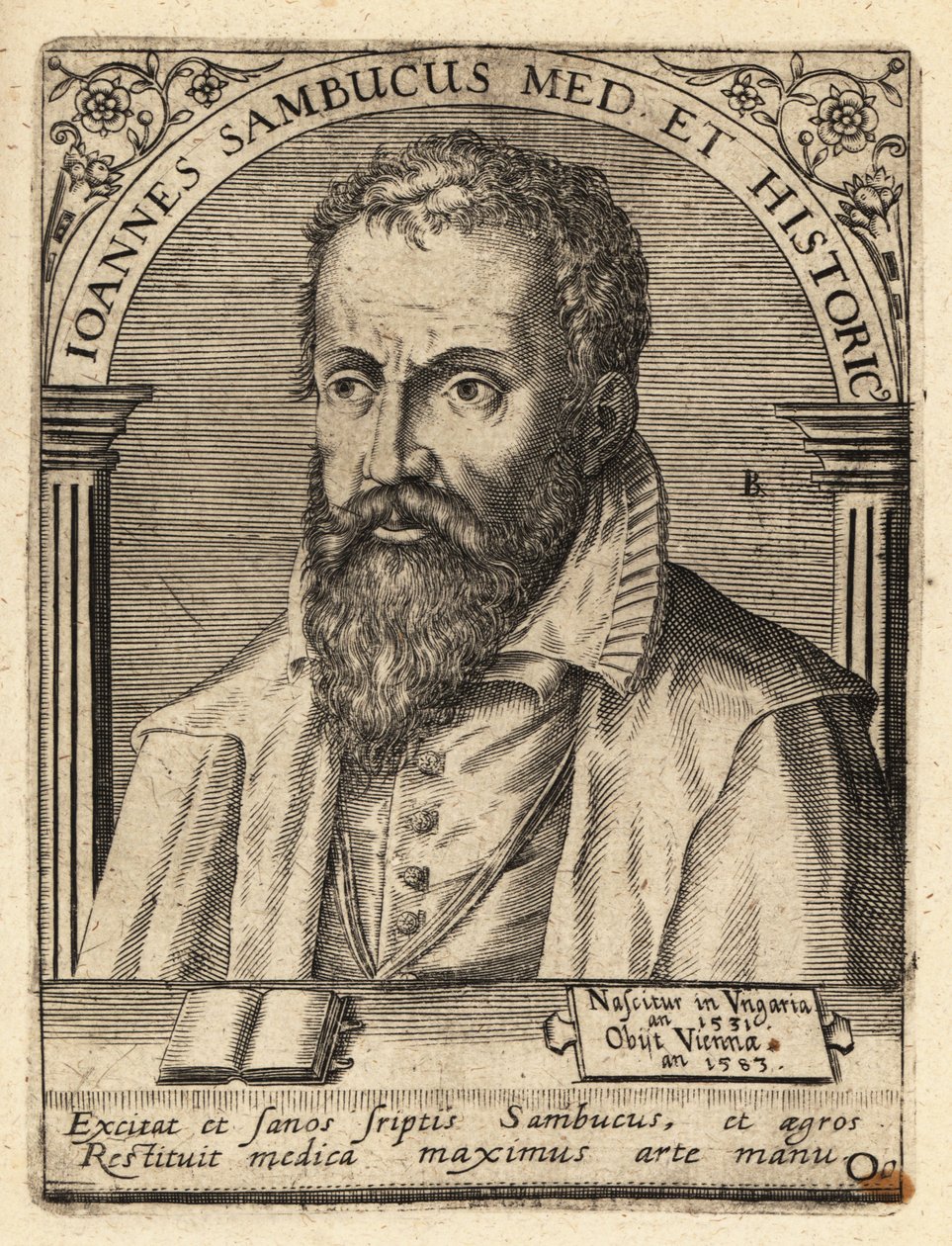 Janos Zsamboky, ungersk humanistforskare av Theodore de Bry
