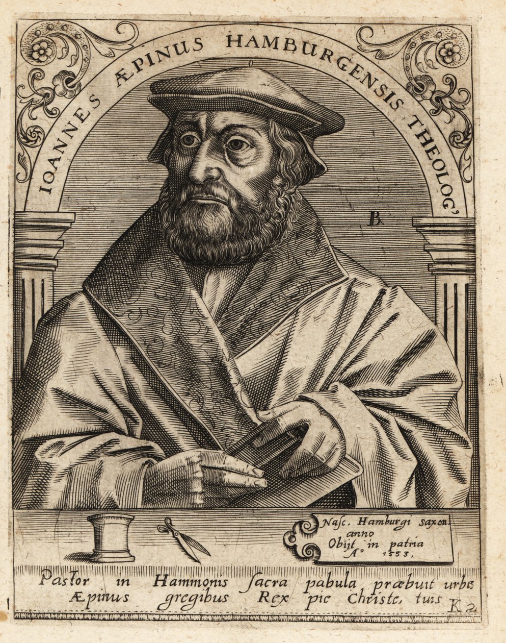 Johannes Aepinus av Theodore de Bry