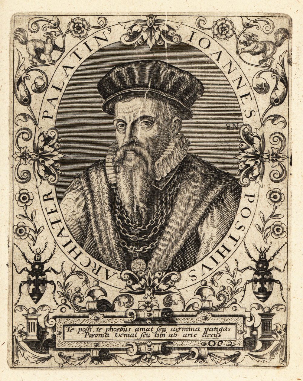 Johannes Posth, tysk humanist och läkare av Theodore de Bry