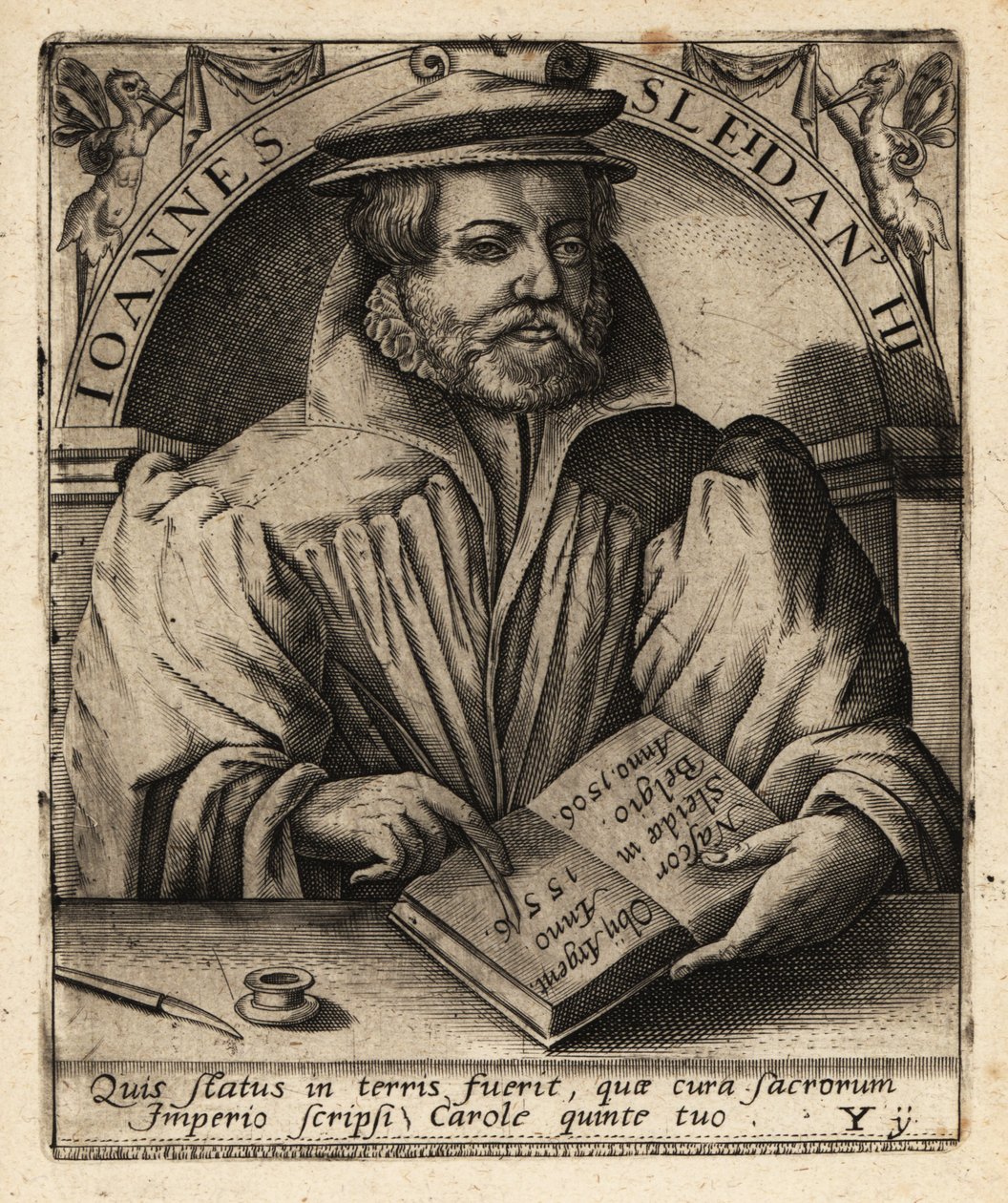 Johannes Sleidan, Luxemburgs historia. av Theodore de Bry