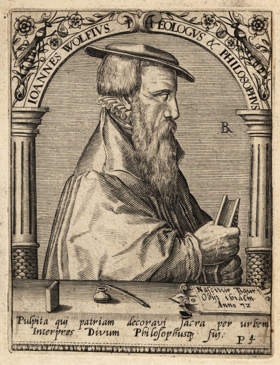 John Wolf, ca 1521–1572, schweizisk reformert teolog. av Theodore de Bry