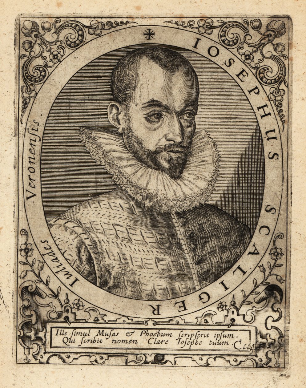 Joseph Justus Scaliger, fransk religiös ledare. av Theodore de Bry