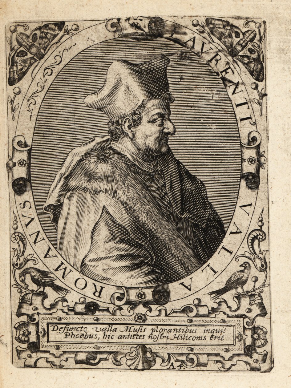 Lorenzo Valla, c1407-1457, italiensk humanist. av Theodore de Bry