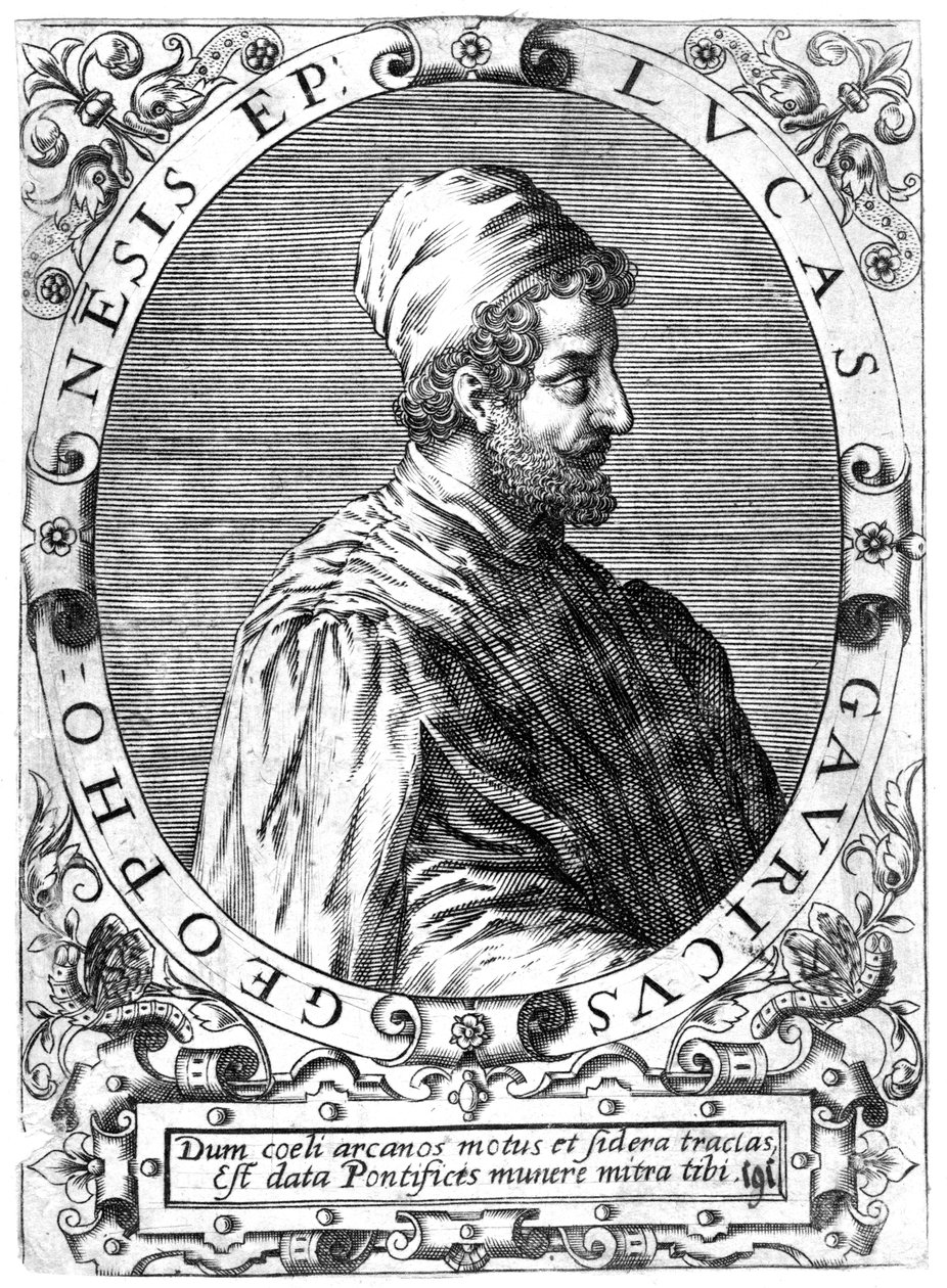 Lucas Gaurico, italiensk astronom, astrolog och matematiker, 1500-talet. av Theodore de Bry
