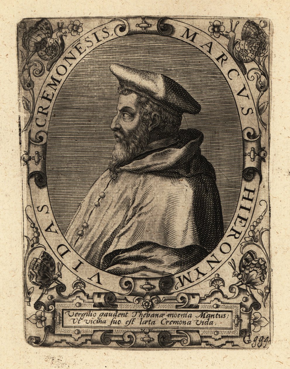 Marco Girolamo Vida, italiensk humanist. av Theodore de Bry