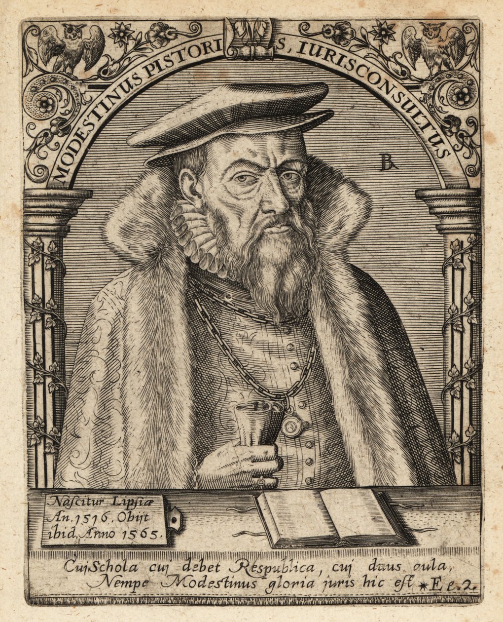 Modestinus bagaren av Theodore de Bry
